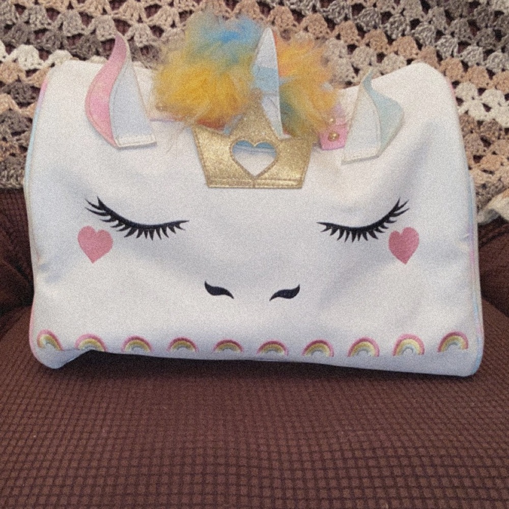 Children’s unicorn duffel bag
